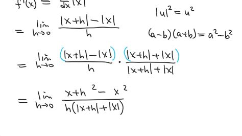 Derivative of absolute value - The derivative of a function represents an infinitesimal change in the function with respect to one of its variables. The "simple" derivative of a function f with respect to a variable x is denoted either f^'(x) or (df)/(dx), (1) often written in-line as df/dx. When derivatives are taken with respect to time, they are often denoted using Newton's overdot notation for fluxions, …